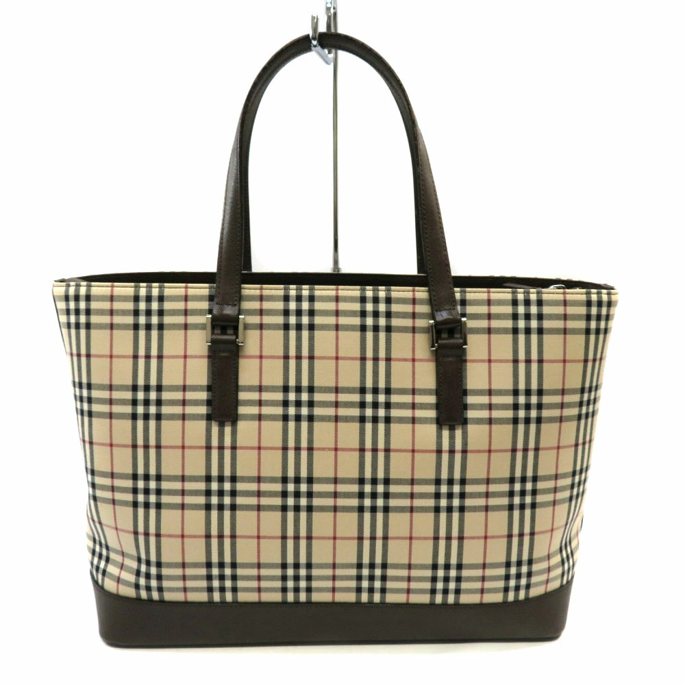 BURBERRY Tote Bag Beige Tartan Check - Picture 2 of 6